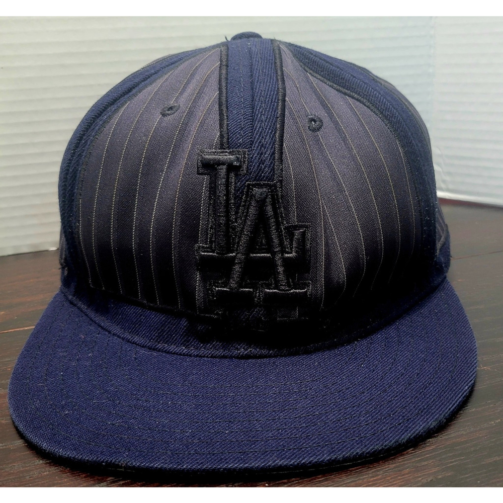 LA Dodgers American Needle Cooperstown Collection Pro Model Sz8 Blk Blue